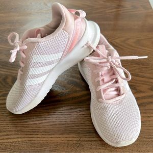 Adidas cloud foam pink-white lace up sneakers